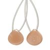 Peach moonstone 1pkg2, hand-cut top-drilled puffed teardrop bead natural 14x14mm image number 0