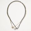 Aluminum / steel / glass rhinestone 1pkg3, oval rolo chain / ball assortment mixed finish / clear 18 inch 3mm image number 0