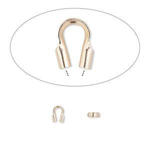 Wire protector, Accu-Guard™, 14Kt rose gold-filled, 4mm tube, 0.5mm inside diameter. Sold per pkg of 10.