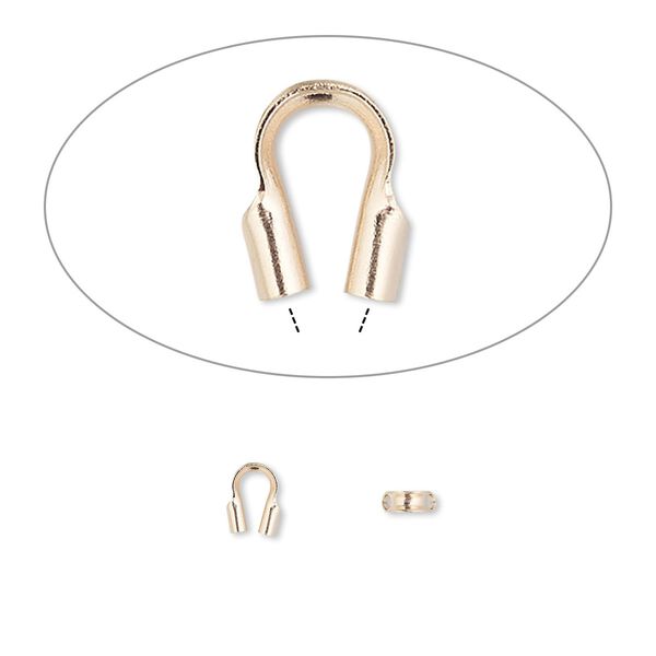 Wire protector, Accu-Guard™, 14Kt rose gold-filled, 4mm tube, 0.5mm inside diameter. Sold per pkg of 10. image number 0