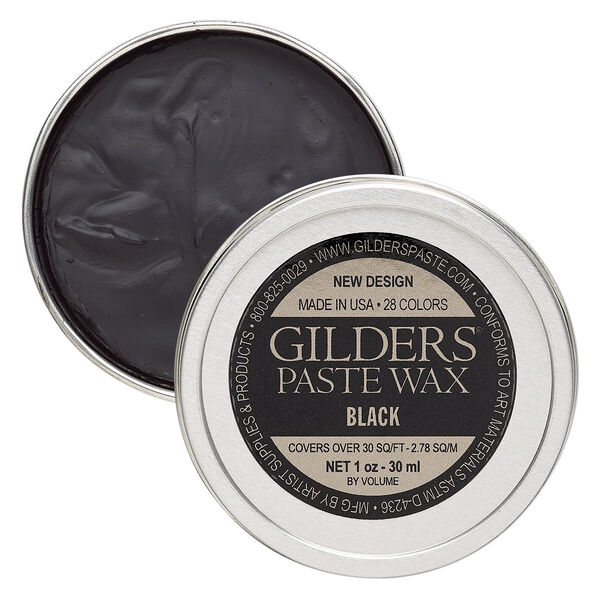 Wax paste, Gilders Paste®, pkg/1-ounce tin, black. image number 0