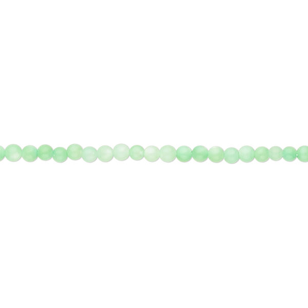 Bead, mother-of-pearl shell (dyed), mint green, 2mm round. Sold per 15" to 16" strand. image number 0
