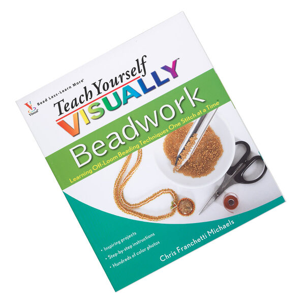 Book, "Teach Yourself Visually-Beadwork: Learning Off-Loom Beading Techniques One Stitch at a Time" by Chris Franchetti Michaels. Sold individually. image number 0
