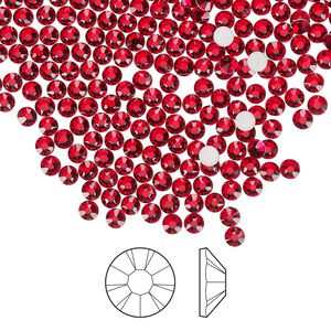 Flat back 144pk light Siam foil back, Preciosa MAXIMA Czech crystal rhinestone 2.5-2.7mm chaton rose round SS9