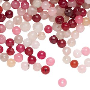 Malaysia "jade" 1pkg1, irregular round bead 2 oz mix 3-5mm