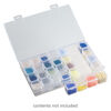 Organizer box, plastic, clear, 6-3/4 x 4-1/8 x 1-inch rectangle with (7) 4-cell containers and snap top. Sold individually. image number 0