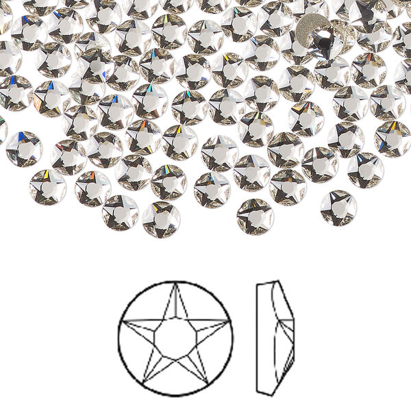 Flat back 144pk crystal foil back, Crystal Passions® 3.8-4mm round SS16 2100 image number 0
