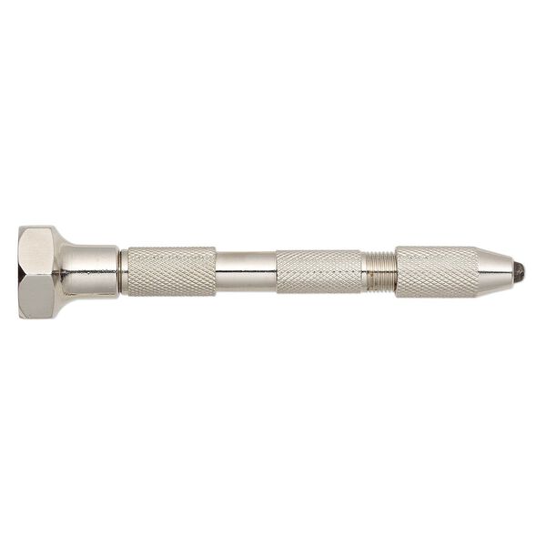 Pin vise, nickel-plated steel, 3-3/4 inches with (2) 1-1/2 x 1/4 inch collets. Sold individually. image number 0