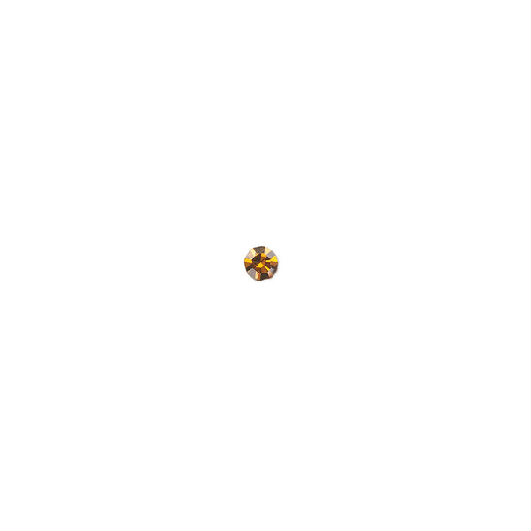 Chaton, glass rhinestone, amber yellow, foil back, 2.7-2.8mm faceted round, PP21. Sold per pkg of 60. image number 0