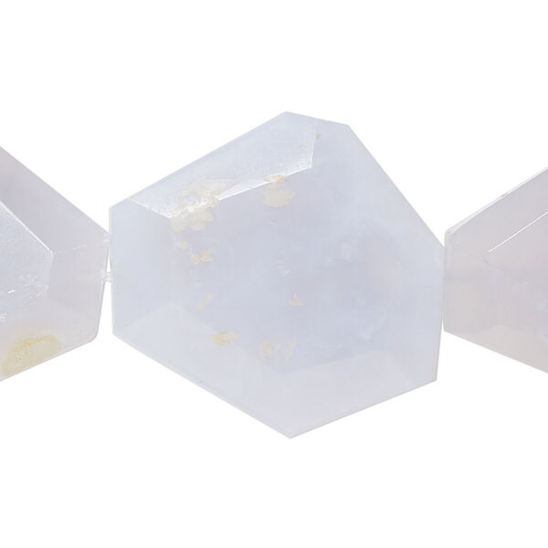 Blue lace agate 1pkg1, freeform bead natural 15 inch 20x10mm-33x23mm image number 0
