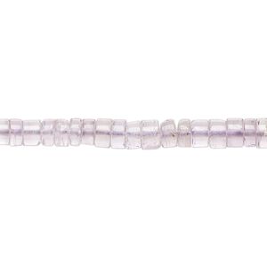 Lavender amethyst 1pkg1, hand-cut heishi bead natural 14 inch 3x2mm-5x3mm
