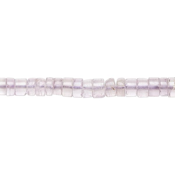 Lavender amethyst 1pkg1, hand-cut heishi bead natural 14 inch 3x2mm-5x3mm image number 0