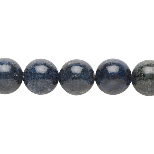 Bead, dumortierite (natural), 10mm round, B grade, Mohs hardness 7. Sold per 15-1/2" to 16" strand. image number 0