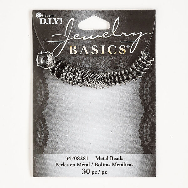 Bead cap mix, silver-finished "pewter" (zinc-based alloy), 10.5x3.5mm round / 9x2.5mm flower / 8.5x2.5mm star, fits 7-12mm beads. Sold per pkg of 30. image number 0
