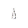 Bail, ice-pick, antiqued sterling silver, 16x7mm with 5mm grip length. Sold individually. image number 0