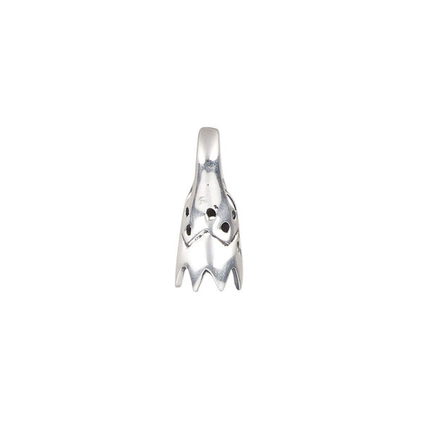 Bail, ice-pick, antiqued sterling silver, 16x7mm with 5mm grip length. Sold individually. image number 0
