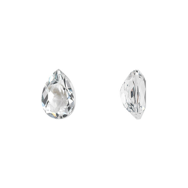 Gem, white topaz (natural), 10x7mm faceted pear, A grade, Mohs hardness 8. Sold individually. image number 0