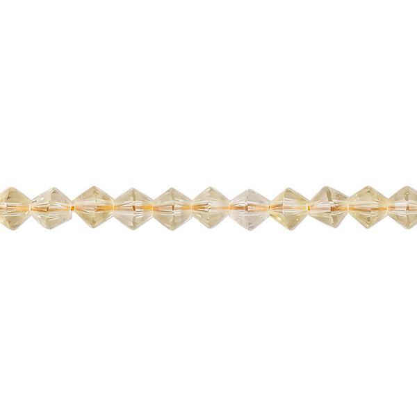 Citrine 1pkg1, faceted bicone bead 15.5-16 inch 4mm image number 0