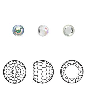 Fancy stone 4pk crystal AB CAL VZ, Crystal Passions® 6mm ball 4869