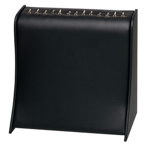 Display, bracelet, leatherette, black, 8 x 4-1/2 x 7-1/2 inches. Sold individually.