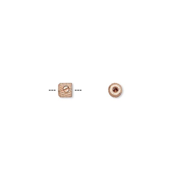 Crimp, Screw-Tite Crimps™, copper-plated copper, 3.5mm barrel, for wire up to 0.024 inches. Sold per pkg of 12. image number 0