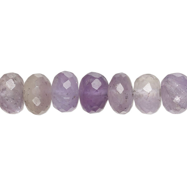 Bead, amethyst / citrine / ametrine (natural/heated), 9x5mm-10x7mm hand-cut micro-faceted rondelle, C grade, Mohs hardness 7. Sold per 14-inch strand, approximately 60 beads. image number 0