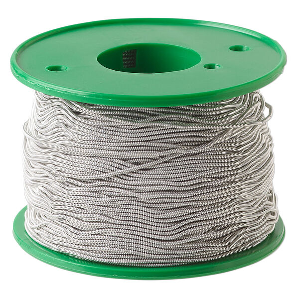 Wire thread, hand-spun tin and sterling silver, 0.9mm round. Sold per 75-meter spool. image number 0