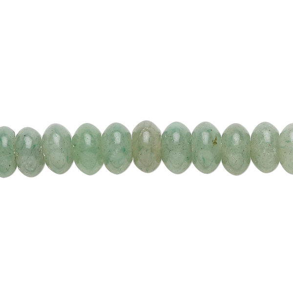 Bead 1pkg1 green aventurine, 8x4mm rondelle B grade, 15.5-16 inch natural light to medium image number 0