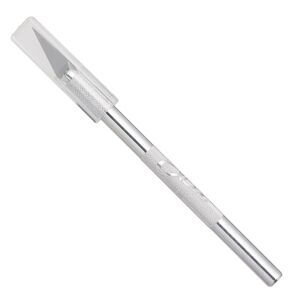 Hobby knife, Excel™, plastic / aluminum / steel, clear, 5-3/4 x 1/4 inches with double honed blade and 2 x 1/2 inch cap. Sold individually.