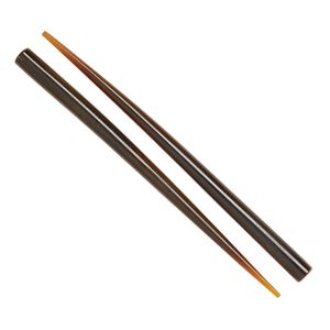 Hair stick, horn (dyed), brown, 6 inches, end-drilled. Sold per pkg of 2.