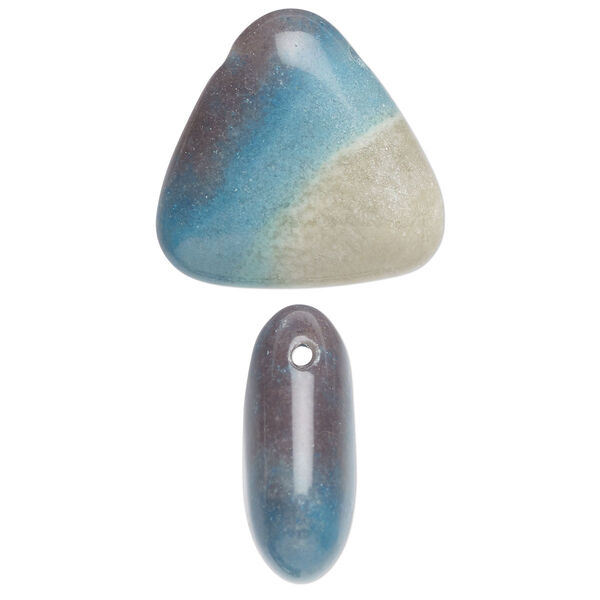 Focal, trolleite (natural), 32mm triangle, B grade, Mohs hardness 5-1/2 to 8-1/2. Sold individually. image number 0