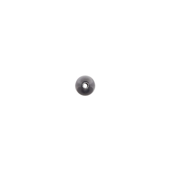 Bead 1pkg1, Navajo pearl style, brushed oxidized sterling silver, 15x5mm oval. image number 1