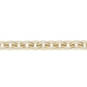 Chain, 14Kt gold-filled, 7x6mm oval cable. Sold per pkg of 30 inches.