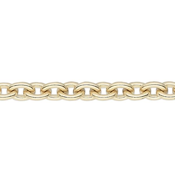 Chain, 14Kt gold-filled, 7x6mm oval cable. Sold per pkg of 30 inches. image number 0