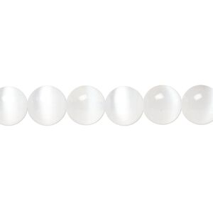Selenite 1pkg1, round bead 15.5-16 inch 8mm