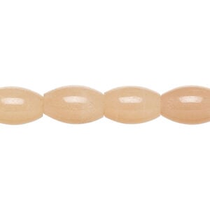 Peach aventurine 1pkg1, oval bead natural, 15 inch 12x8mm-13x9mm