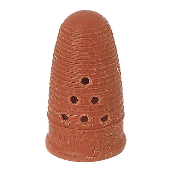Finger guard, rubber, brick red, size 12, 1-7/16 x 11/16-inches. Sold individually. image number 0