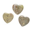 Autumn jasper 1pkg3, half-drilled puffed heart bead natural, 19-21mm image number 0