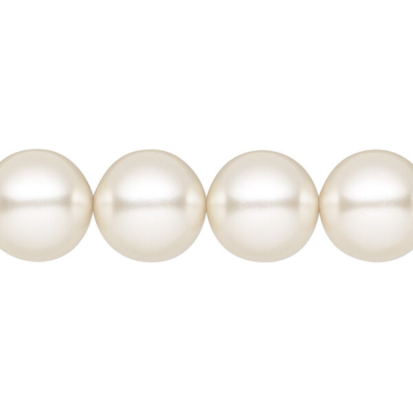 Pearl 30pk white, Preciosa Czech crystal 12mm round image number 0