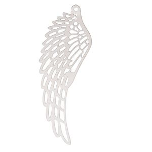 Focal, Lazer Lace™, stainless steel, 53x20mm two-sided wing. Sold per pkg of 2.
