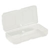 Organizer, Dot Box™, plastic, clear, 2-1/2 x 1-1/4 x 1/2 inch rectangle with pop-up lid. Sold per pkg of 4. image number 1
