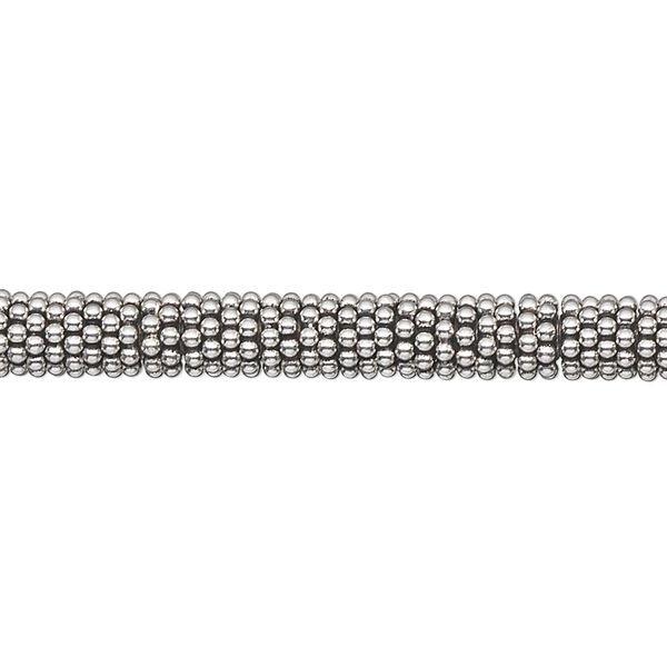 Bead, antiqued sterling silver, 5x1mm rondelle. Sold per 1/4 troy ounce pkg, approximately 40-45 beads. image number 0