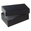 Paper / "cotton" (polyester) 1pkg10, rectangle box / swirl design black 2.5x1.5x.88 inch image number 0