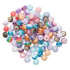 Bead mix, laminated acrylic, transparent and opaque multicolored, 8mm round. Sold per pkg of 100. image number 1