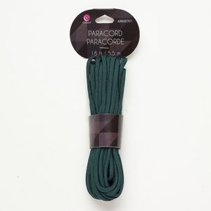 Cord 1pkg1, nylon parachute, dark green, 4mm flat para, 18 feet.