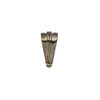 Bail, ice-pick, gunmetal-plated brass, 14.5x7.5mm triangle, 10mm grip length. Sold individually. image number 0