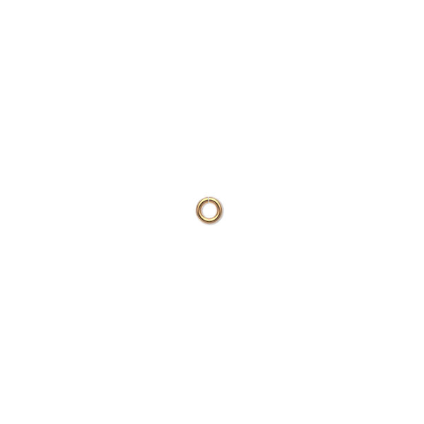Jump ring, 14Kt gold, 2.8mm round, 1.5mm inside diameter, 22 gauge. Sold per pkg of 4. image number 0