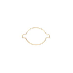 Link, Wrap-Tite®, 14Kt gold, 12x10mm oval setting. Sold individually.