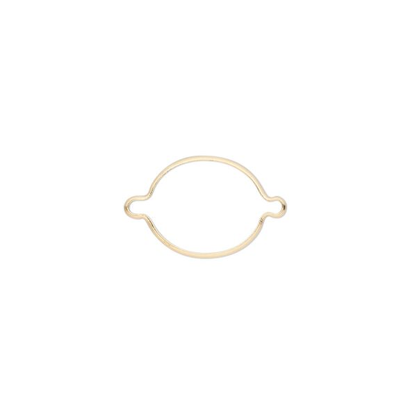 Link, Wrap-Tite®, 14Kt gold, 12x10mm oval setting. Sold individually. image number 0