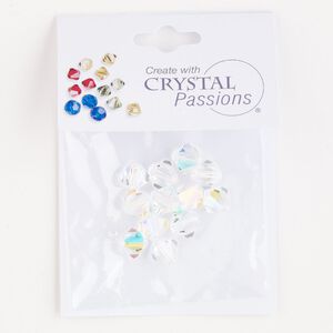 Bead 12pk crystal AB, Crystal Passions® 8mm bicone 5301